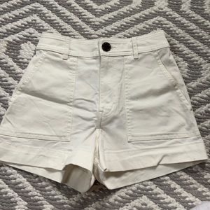 Cream Jean shorts